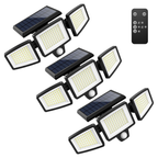 Refletor Solar 2500 lm 3 Cabeças c/ Sensor & Controle | TriRay™