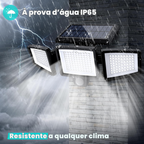 Refletor Solar 2500 lm 3 Cabeças c/ Sensor & Controle | TriRay™