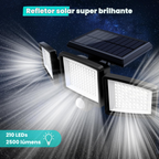 Refletor Solar 2500 lm 3 Cabeças c/ Sensor & Controle | TriRay™