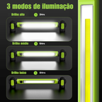 Luz de Trabalho Magnética 3000 lm, 5200 mAh, USB-C | MagniBar™