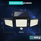 Refletor Solar 2500 lm 3 Cabeças c/ Sensor & Controle | TriRay™